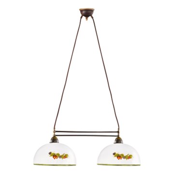 Kolarz 731.82.136 - Luster na lanku NONNA 2xE27/75W/230V víno/jahody