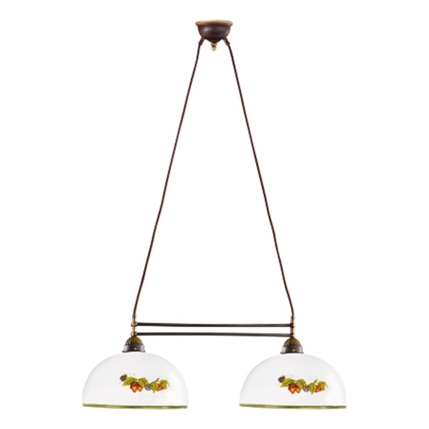 Kolarz 731.82.136 - Luster na lanku NONNA 2xE27/75W/230V víno/jahody