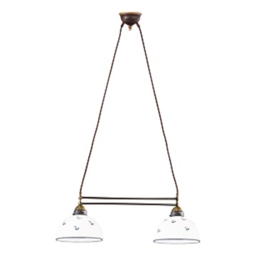 Kolarz 731.82.24 - Luster na lanku NONNA 2xE27/75W/230V modrá