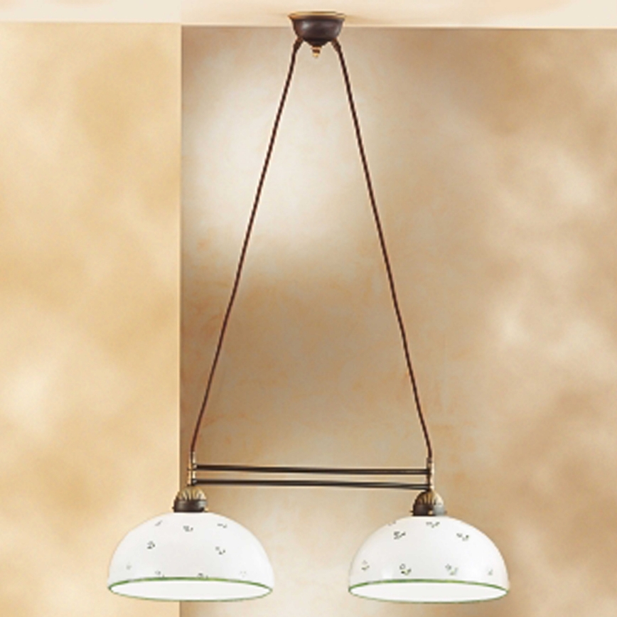 Kolarz 731.82.27 - Luster na lanku NONNA 2xE27/75W/230V zelená
