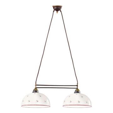 Kolarz 731.82.68 - Luster na lanku NONNA 2xE27/75W/230V červená