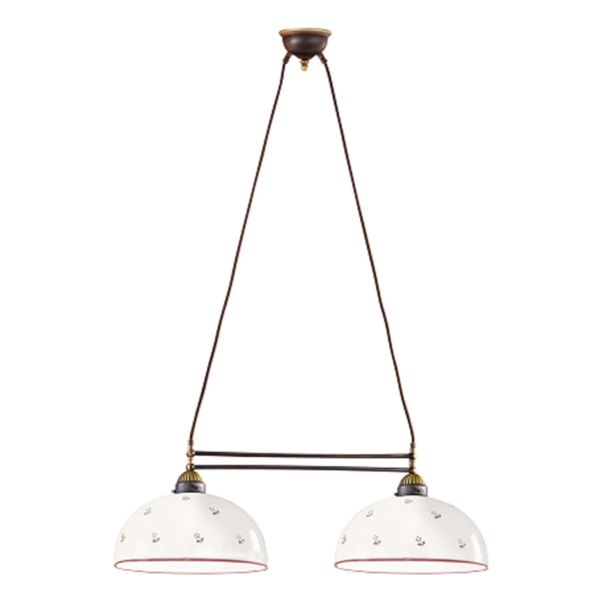 Kolarz 731.82.68 - Luster na lanku NONNA 2xE27/75W/230V červená