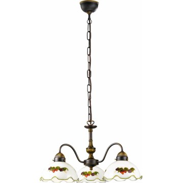 Kolarz 731.83.113 - Závesný luster na reťazi NONNA 3xE27/75W/230V vínová/jahodová