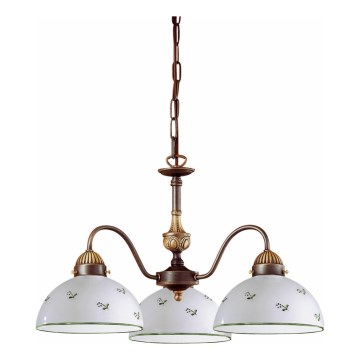 Kolarz 731.83.20 - Luster na reťazi NONNA 3xE27/75W/230V zelená