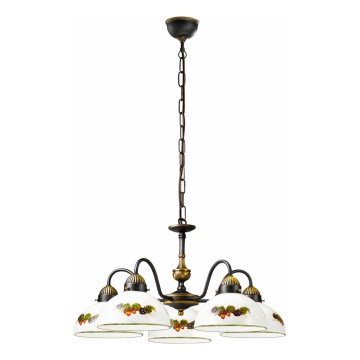 Kolarz 731.85.121 - Luster na reťazi NONNA 5xE27/75W/230V víno/jahody