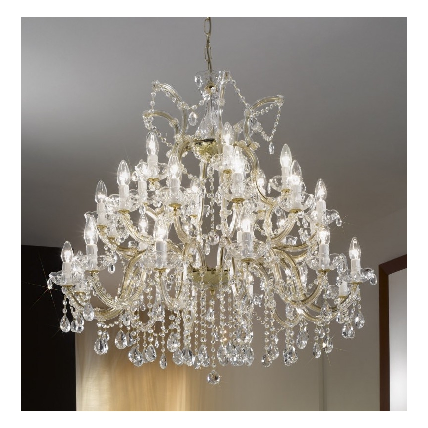 Kolarz 960.812+12+6 - Krištáľový luster na reťazi VALERIE 30xE14/40W/230V