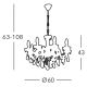 Kolarz 960.88 - Krištáľový luster na reťazi VALERIE 8xE14/40W/230V
