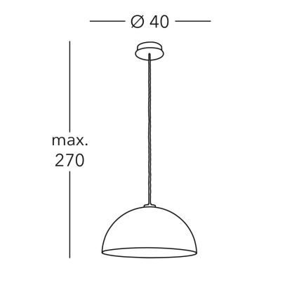 Kolarz A1339.31.Wm.VinAg/40 - Luster na lanku CULT 1xE27/100W/230V pr. 40 cm strieborná