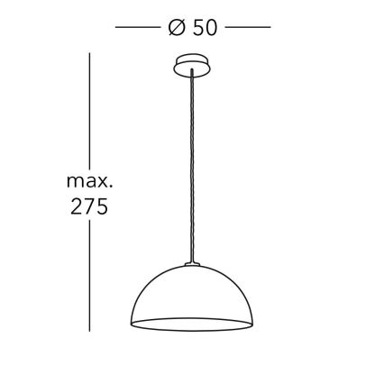 Kolarz A1339.31.Wm.VinAg/50 - Luster na lanku CULT 1xE27/100W/230V pr. 50 cm strieborná