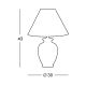 Kolarz A1340.70.Gr - Stolná lampa CHIARA 1xE27/100W/230V biela/šedá pr. 30 cm