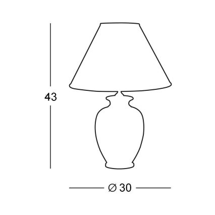 Kolarz A1340.70 - Stolná lampa CHIARA 1xE27/100W/230V biela pr. 30 cm