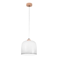 Kolarz A1352.31.Gr - Luster na lanku NONNA 1xE27/60W/230V dub/biela/šedá