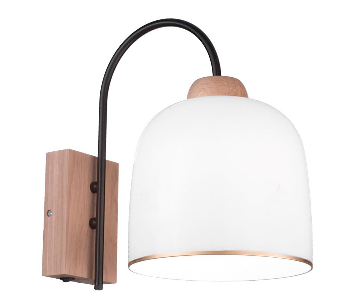 Kolarz Kolarz A1352.61.Au - Nástenná lampa NONNA 1xE27/60W/230V dub/biela/zlatá