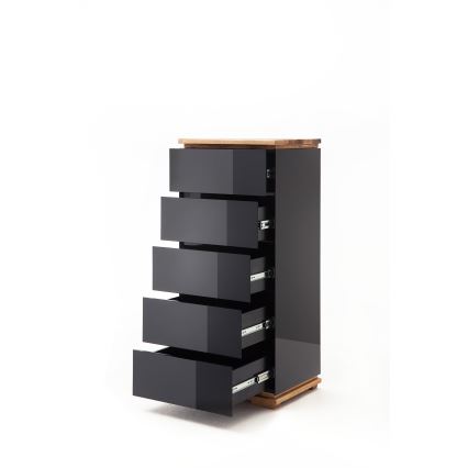 Komoda ARVI čierna/dub