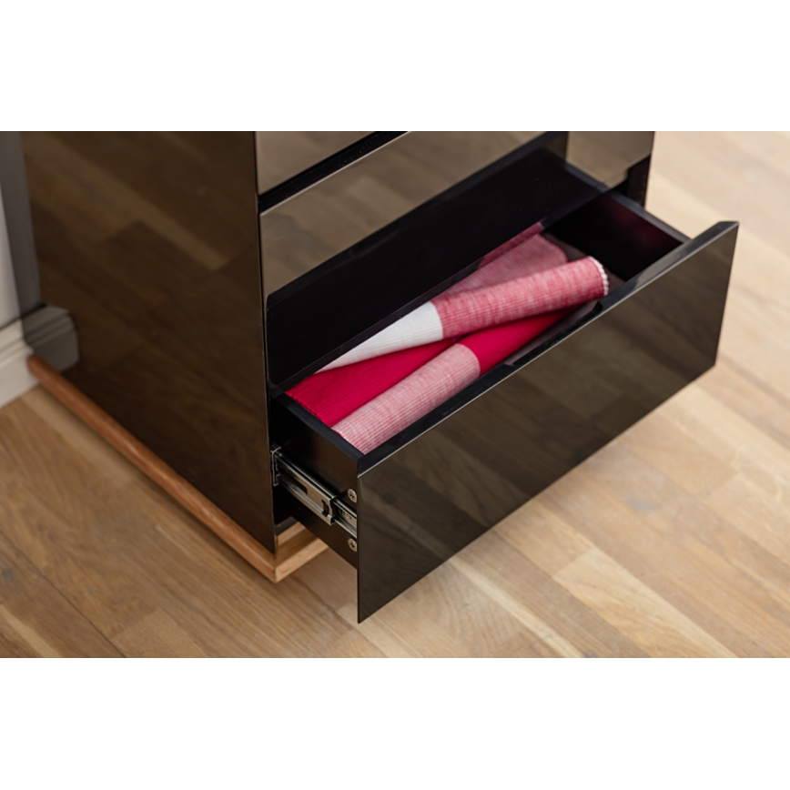 Komoda ARVI čierna/dub