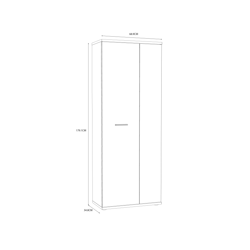 Komoda/Botník SIMO biela/taupe