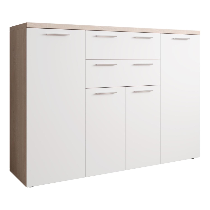 Komoda BRUNO dub sonoma/biela