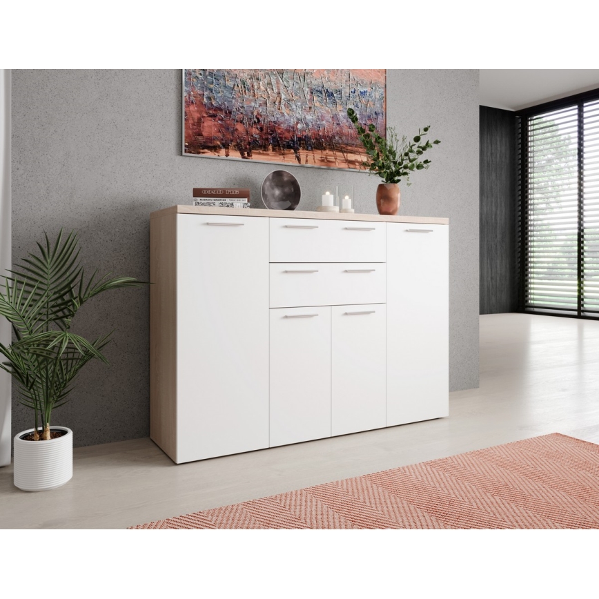 Komoda BRUNO dub sonoma/biela