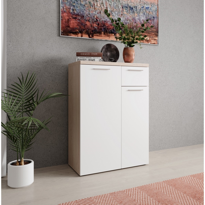 Komoda BRUNO dub sonoma/biela