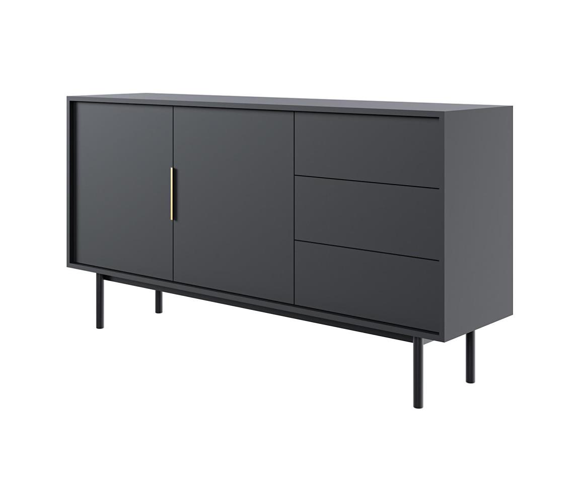 Komoda ELI 154x82x39 cm čierna 5904804552138