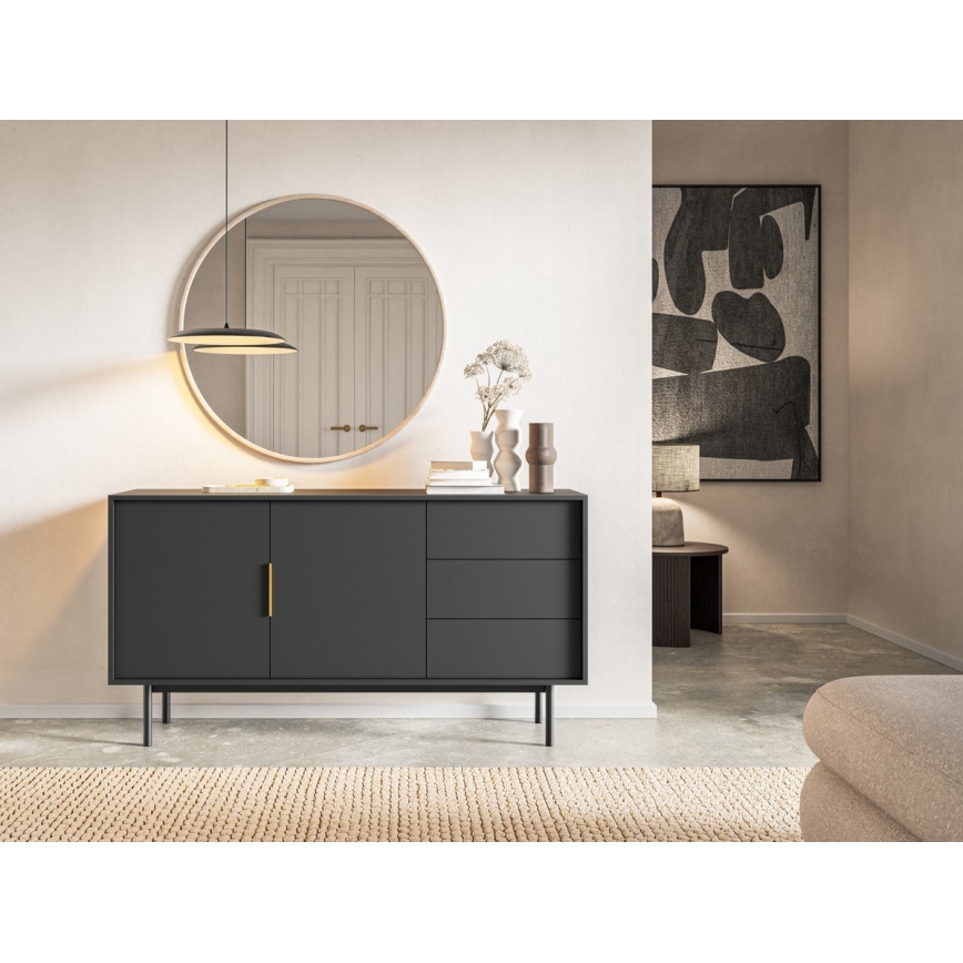 Komoda ELI 154x82x39 cm čierna