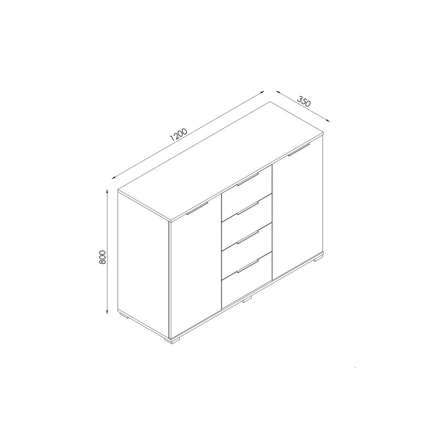 Komoda HOPE 120x78x35 dub sonoma