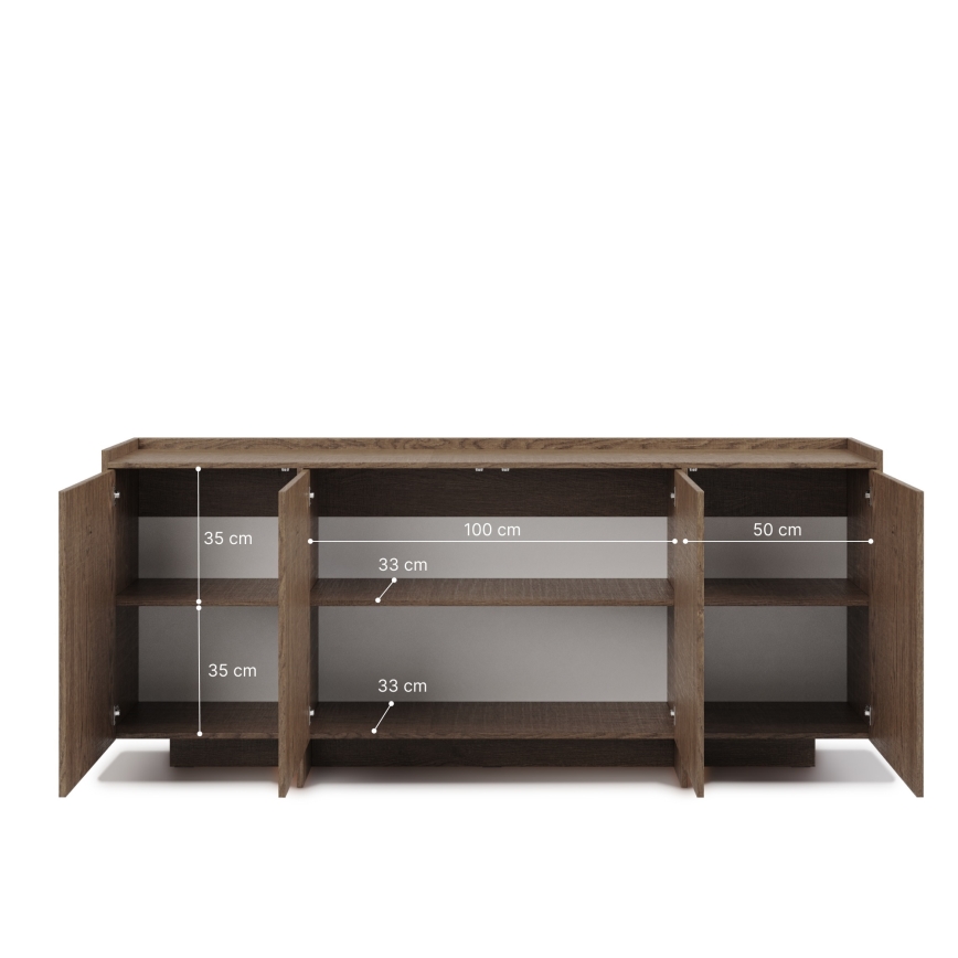 Komoda KEMI 200x90x38 dub