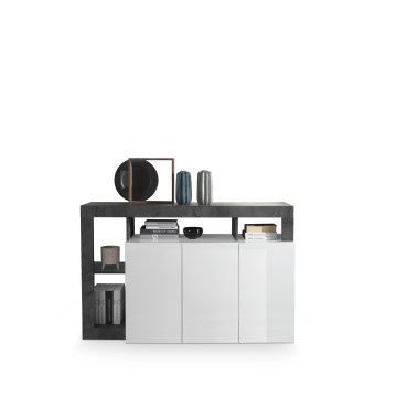 Komoda LENOR biela/antracit