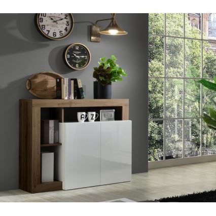 Komoda LENOR biela/dub