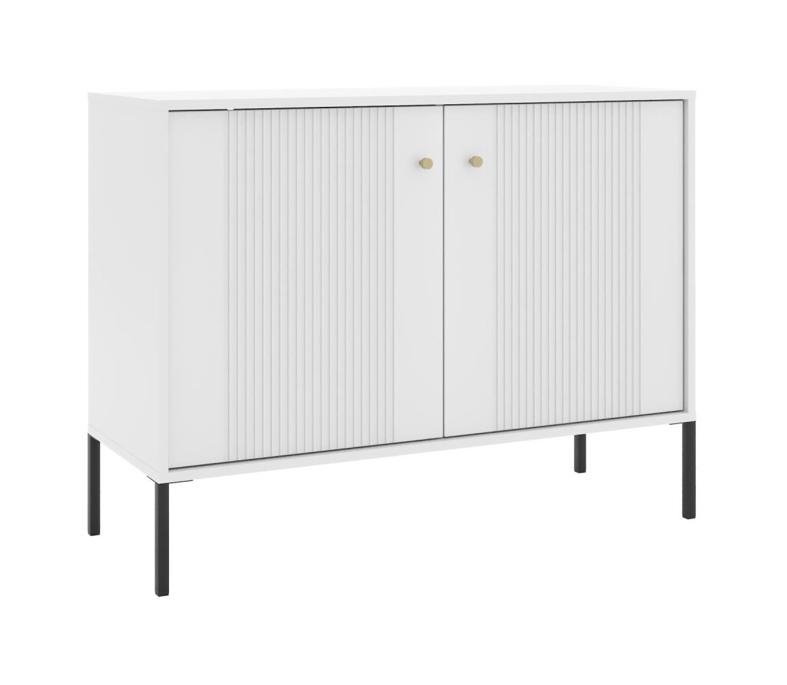 Komoda LUE 104x39 cm biela/čierna 5904804553708