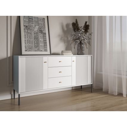 Komoda LUE biela/čierna