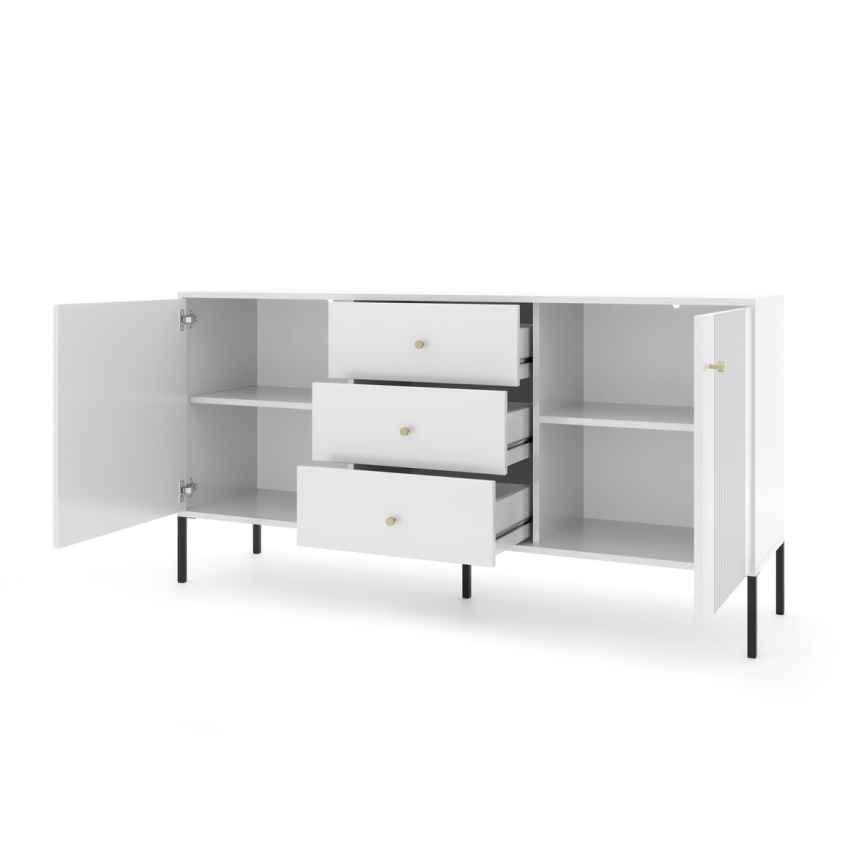 Komoda LUE biela/čierna