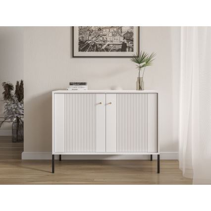 Komoda LUE biela/čierna