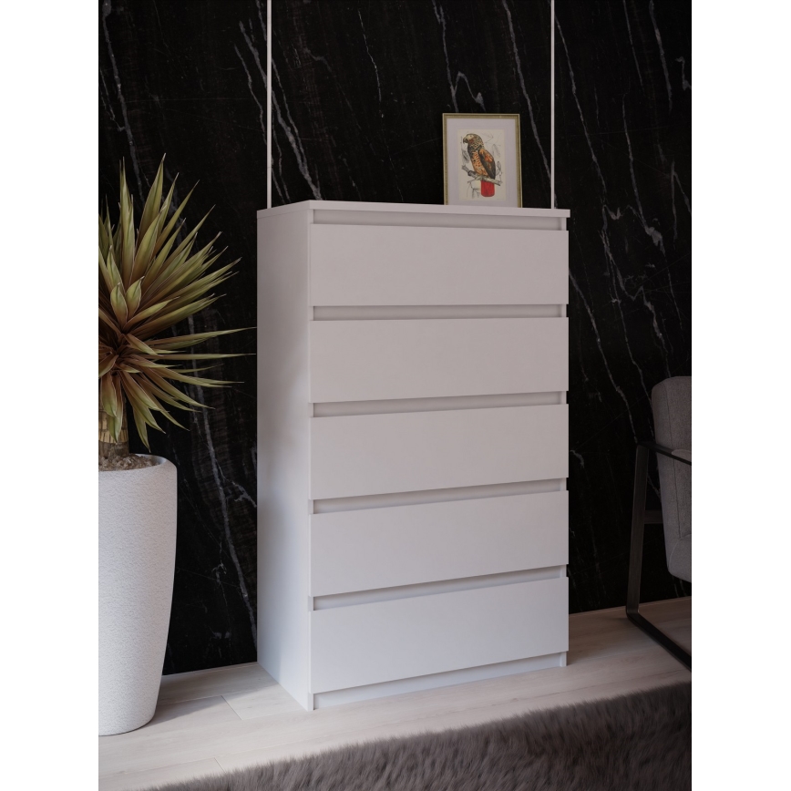 Komoda MAO s zásuvkami, biela