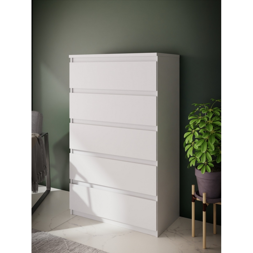 Komoda MAO s zásuvkami, biela