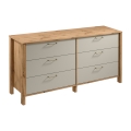Komoda MENTA 170x81x47 cm dub wotan/sivá