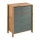 Komoda MENTA 90x108x47 cm dub wotan/zelená