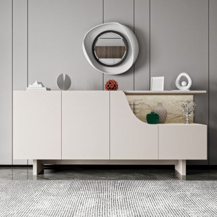 Komoda ORBIS 180x40 cm krémová/béžová