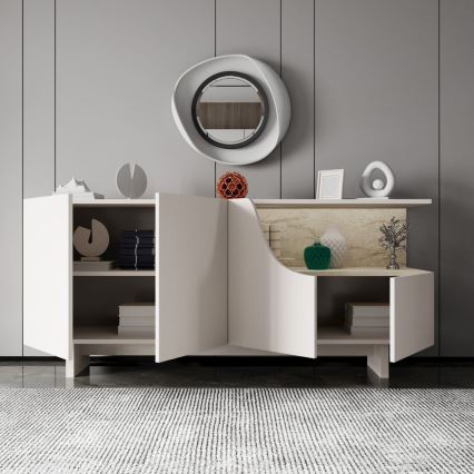 Komoda ORBIS 180x40 cm krémová/béžová