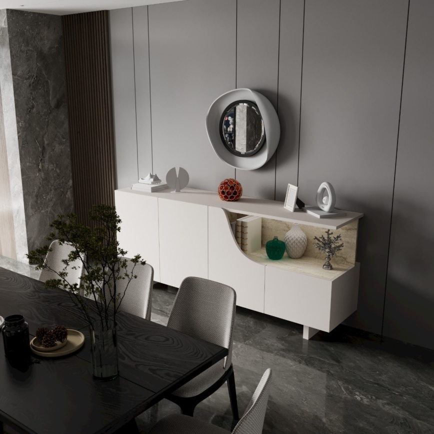 Komoda ORBIS 180x40 cm krémová/béžová