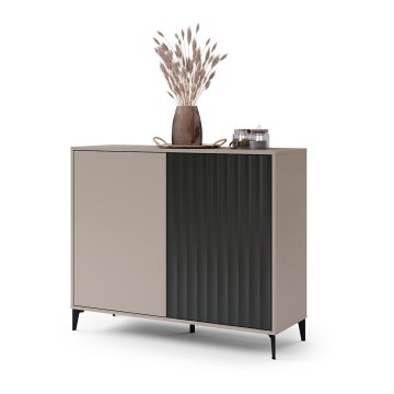 Komoda RONJA taupe/čierna
