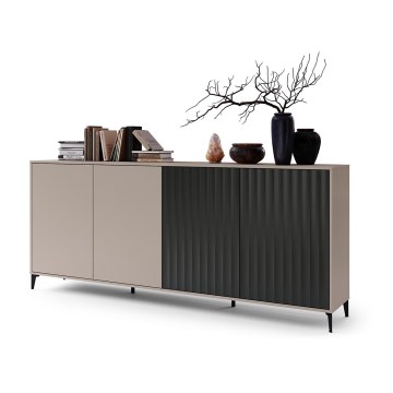 Komoda RONJA taupe/čierna