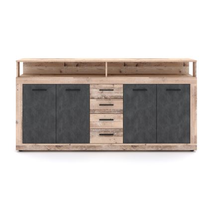 Komoda RUNA svetlohnedá/antracit