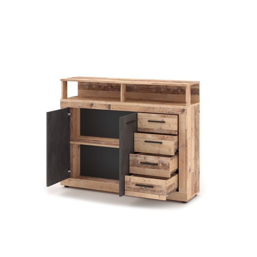 Komoda RUNA svetlohnedá/antracit