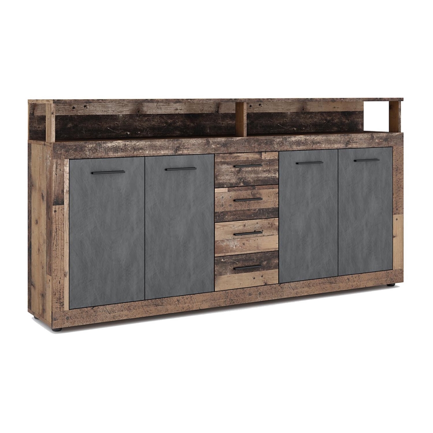 Komoda RUNA tmavohnedá/antracit