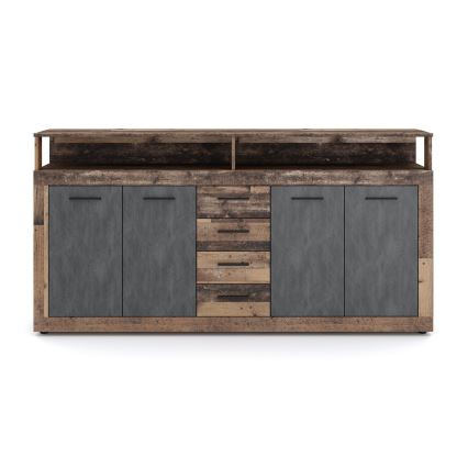 Komoda RUNA tmavohnedá/antracit