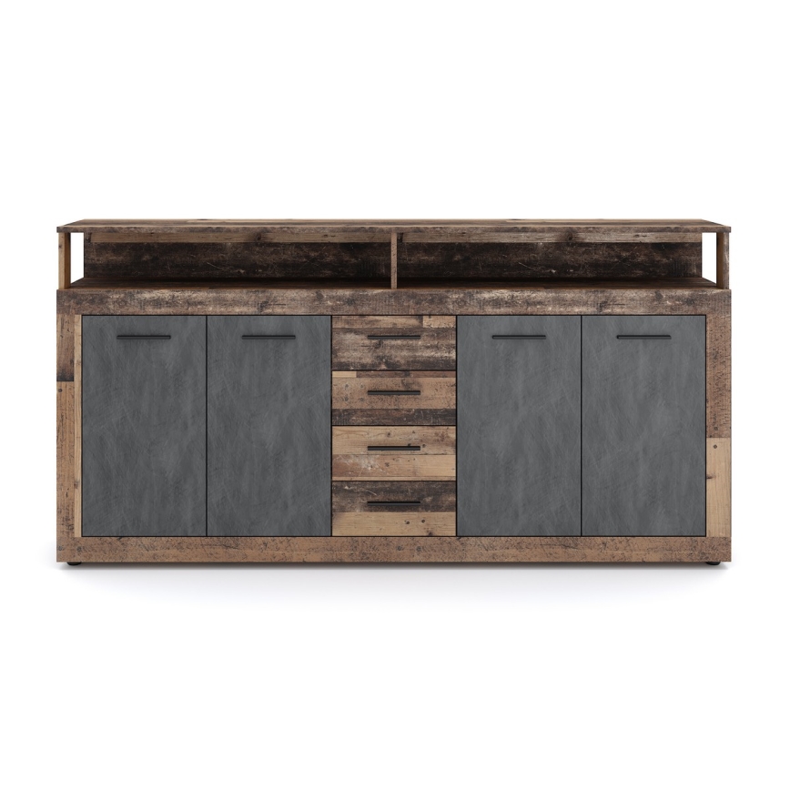 Komoda RUNA tmavohnedá/antracit