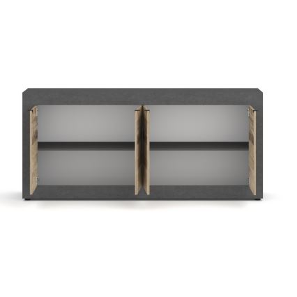 Komoda RUNEA svetlohnedá/antracit