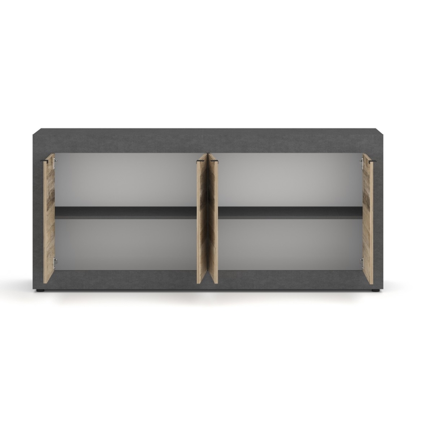 Komoda RUNEA svetlohnedá/antracit