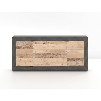 Komoda RUNEA svetlohnedá/antracit